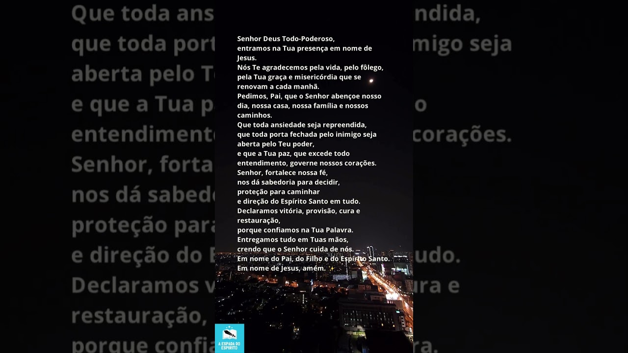ORAÇÃO PODEROSA EM NOME DE JESUS | Entregue Seu Dia a Deus e Receba Paz e Vitória