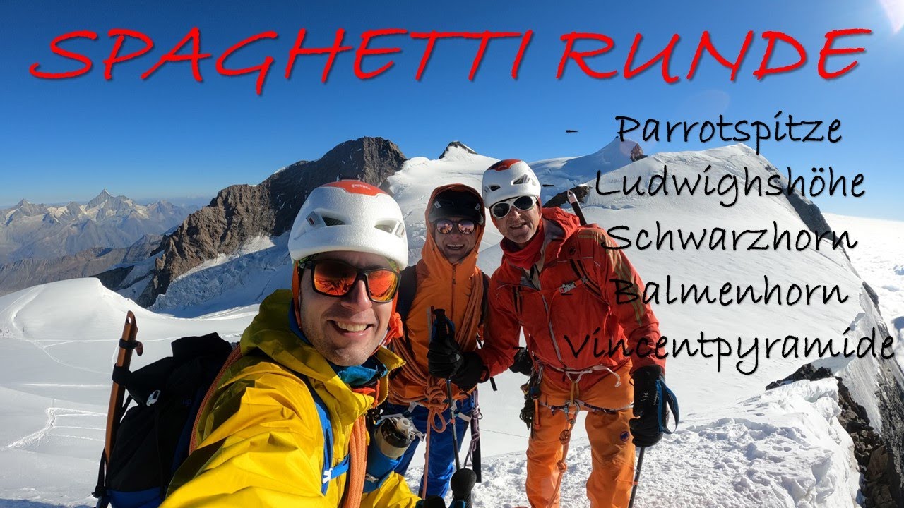 Parrotspitze | Ludwigshöhe | Schwarzhorn | Balmenhorn | Vincentpyramide - Spaghetti Tour Monte Rosa