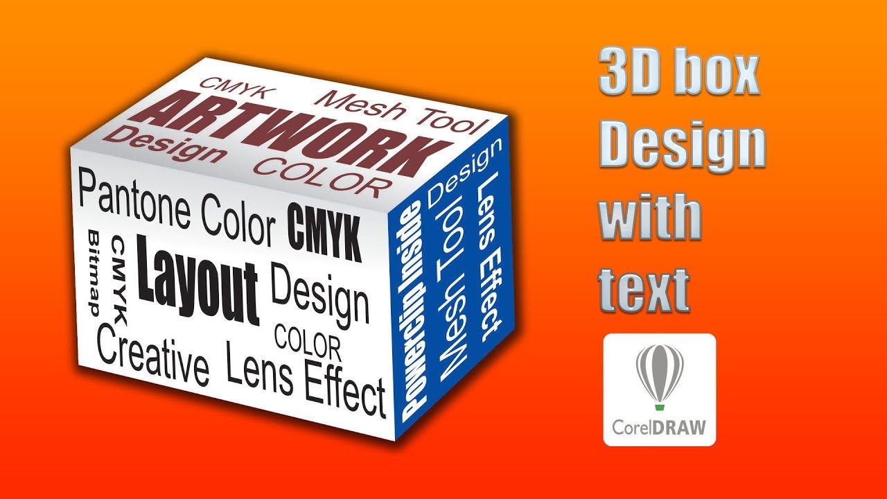 Learn Coreldraw - 3D box Design in CorelDraw Tutorials for Beginners | 3D box Design in Corel