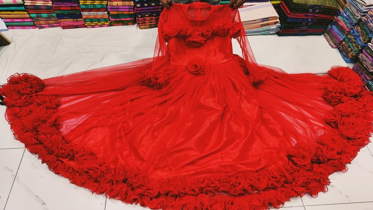 বিশাল ঘেরওয়ালা গাউন/রোজ বারবি গাউন কালেকশন | Birthday gown/Barbie Gown | কৃদামে বারবি গাউন