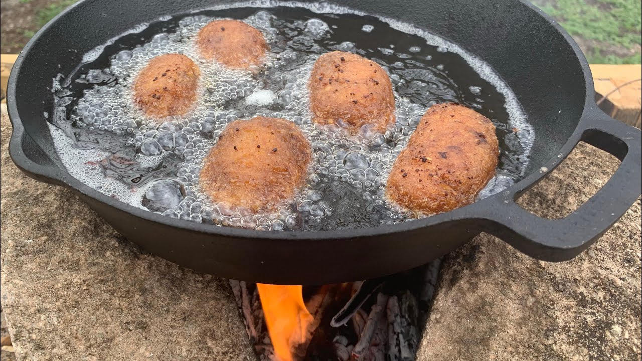 HOW TO MAKE ALCAPURRIAS AND FRIED ON A FOGÓN OR FIRE BOX