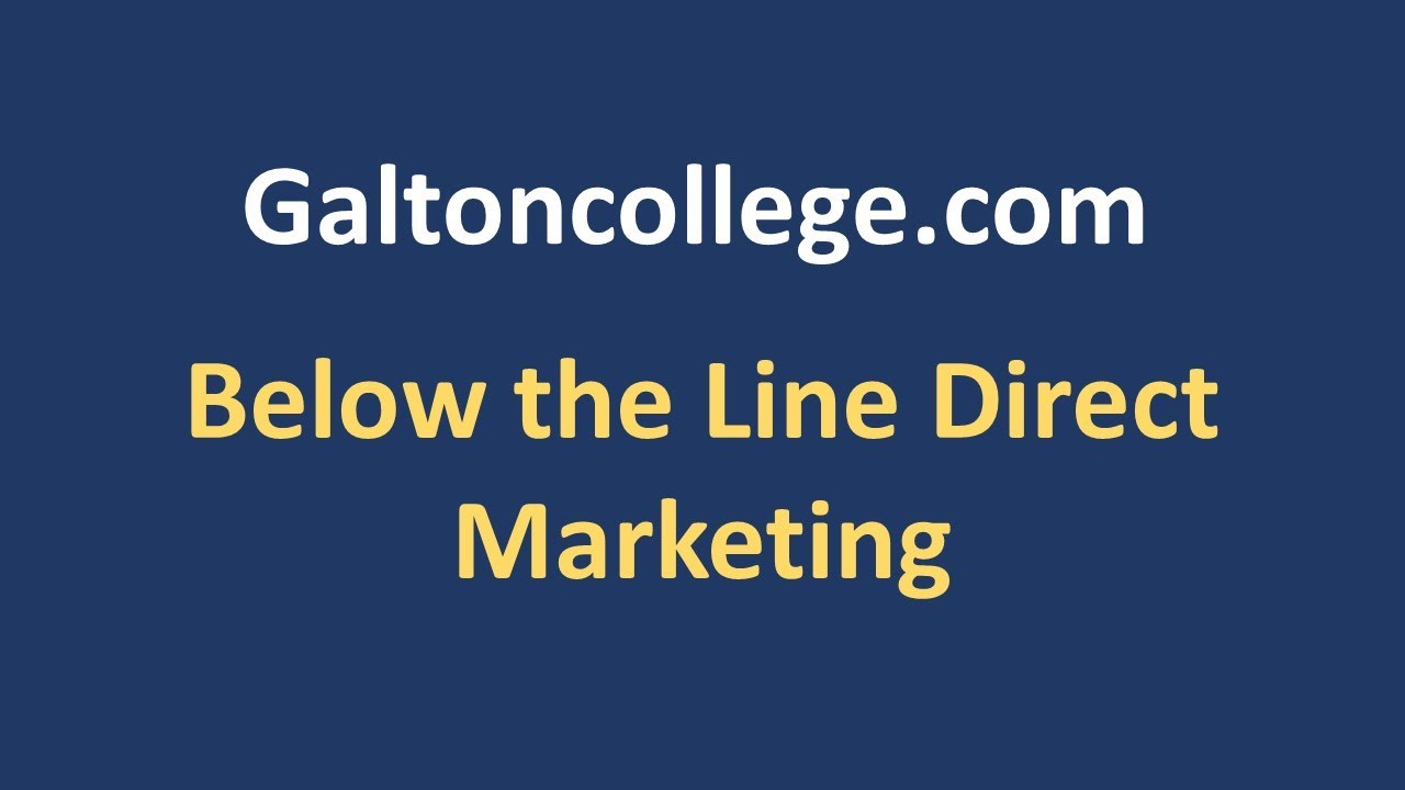 Below the Line  Direct Marketing