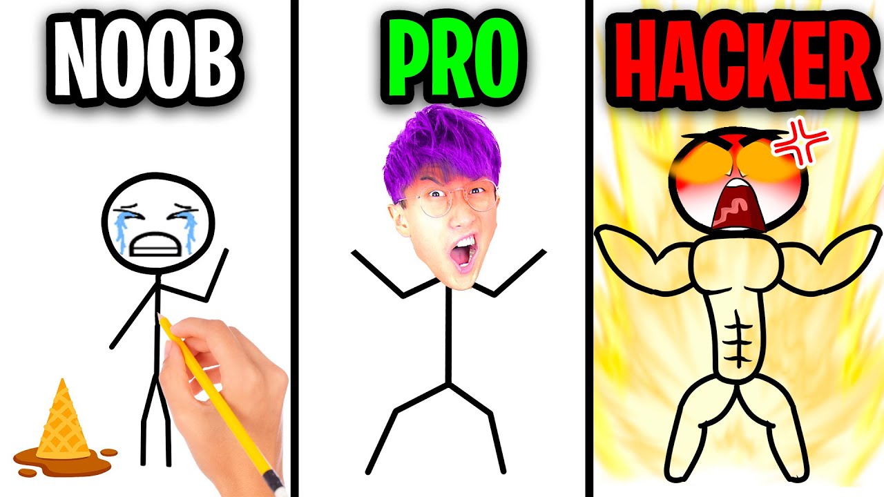 NOOB vs PRO vs HACKER In MAKE ME ANGRY!? (ALL LEVELS!)