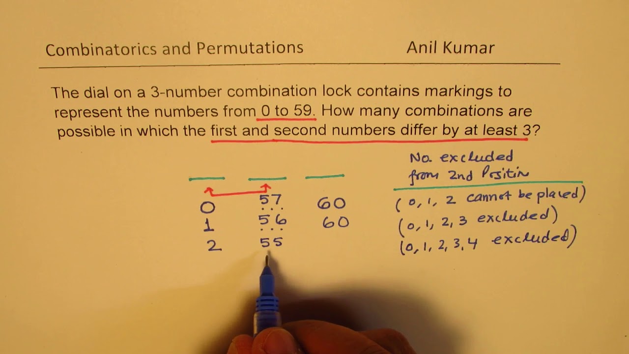 Probability of 3 digit Combination Lock where first and second digits differ by at least 3