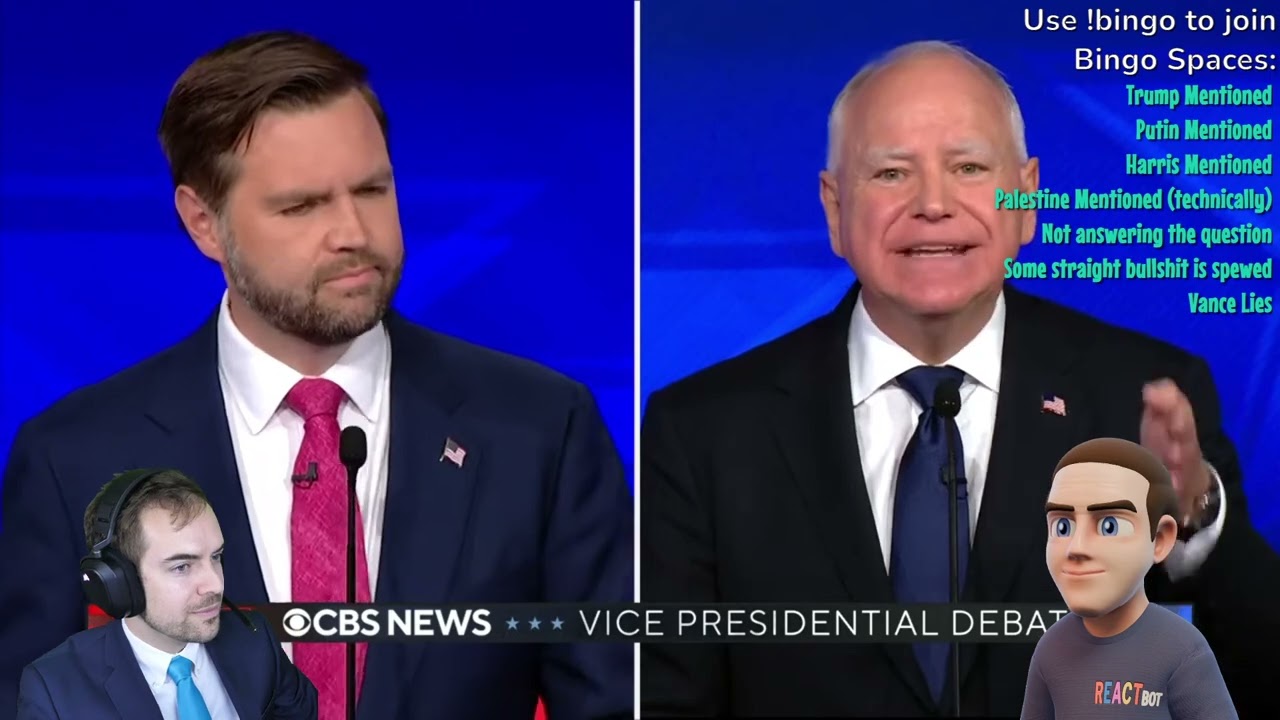 jacksfilms Reacts to the 2024 Vice Presidential Debate (Part 1)