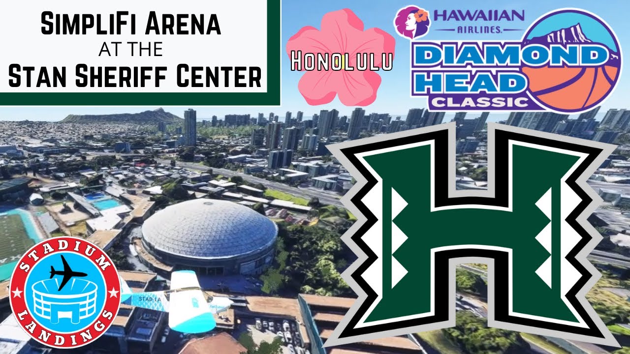 Stan Sheriff Center - Microsoft Flight Simulator STADIUM LANDING!