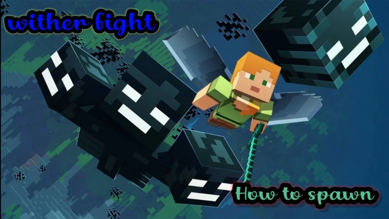 fight with wither boss in minecraft 😯😦🤔🤔👹😈 