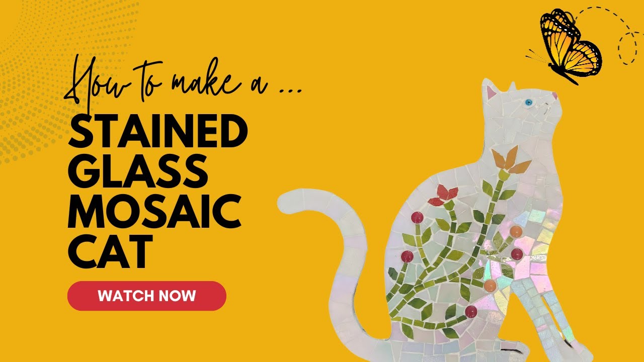 How to Create Stunning DIY Mosaic Cat Using Stained Glass  |  Mosaic Art Made Easy
