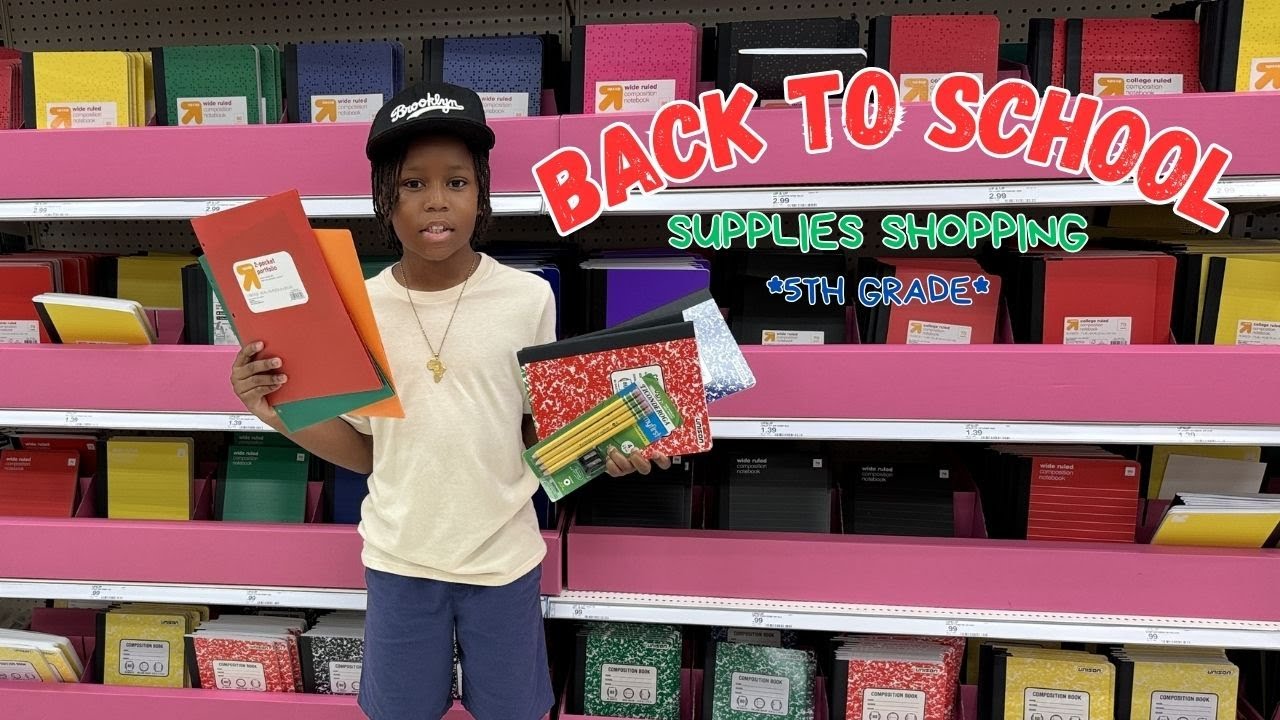 BACK-TO-SCHOOL SUPPLIES SHOPPING *5th grade* | emergency kit supplies, target | Amir Mason