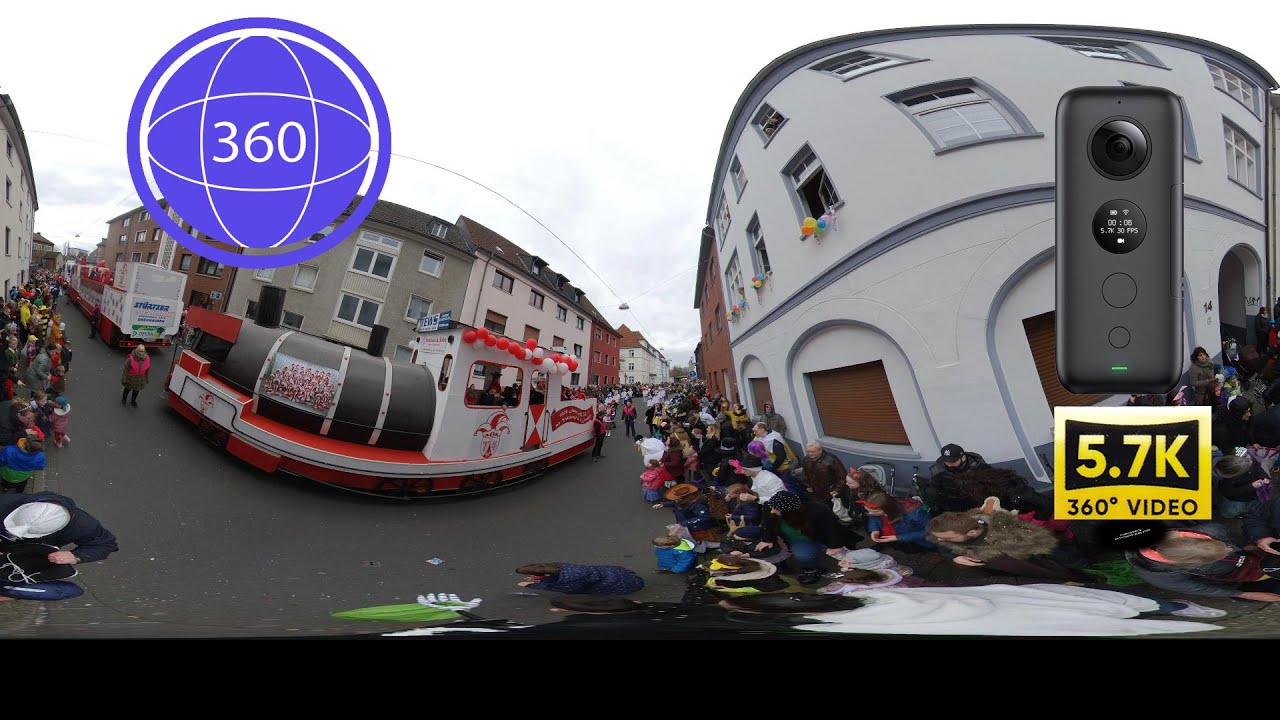 2020 Oberhausen-Osterfeld Karnevalszug ( 360 Grad 4K )