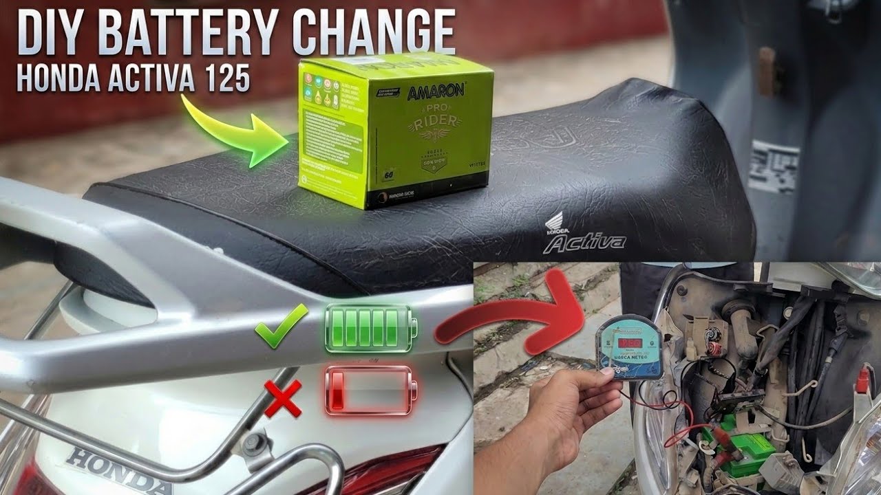 How to Change Battery in Activa 125 | Voltage Meter Check ups | Step-by-Step Guide