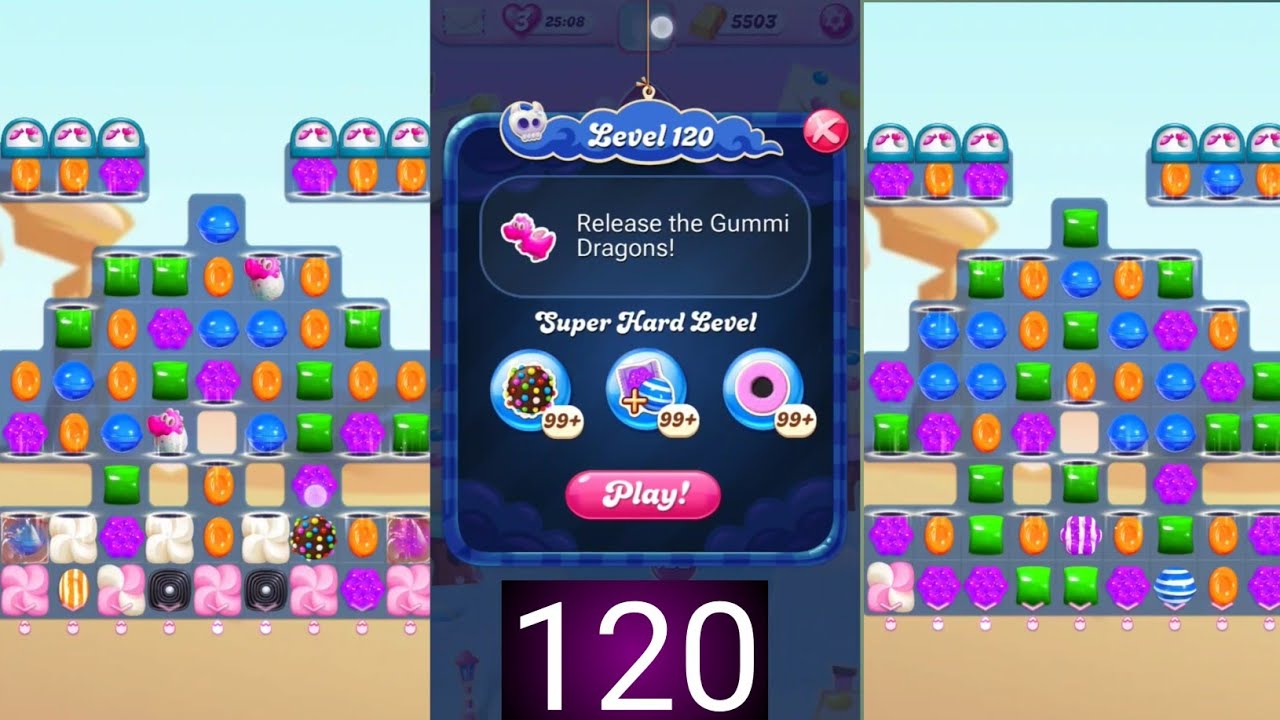 Candy crush saga level 120 । How to complete Candy crush level 120 । #candycrush #candy
