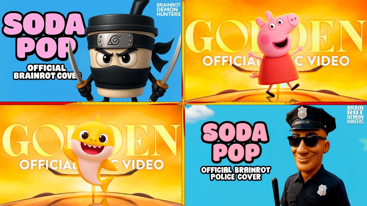 SODA POP CAPUCHİNO ASSASİNO🆚GOLEN X PEPPA PİG🆚GOLDEN X BABY SHARK🆚SODA POP BRAİNROT POLİCE GOLDEN#30