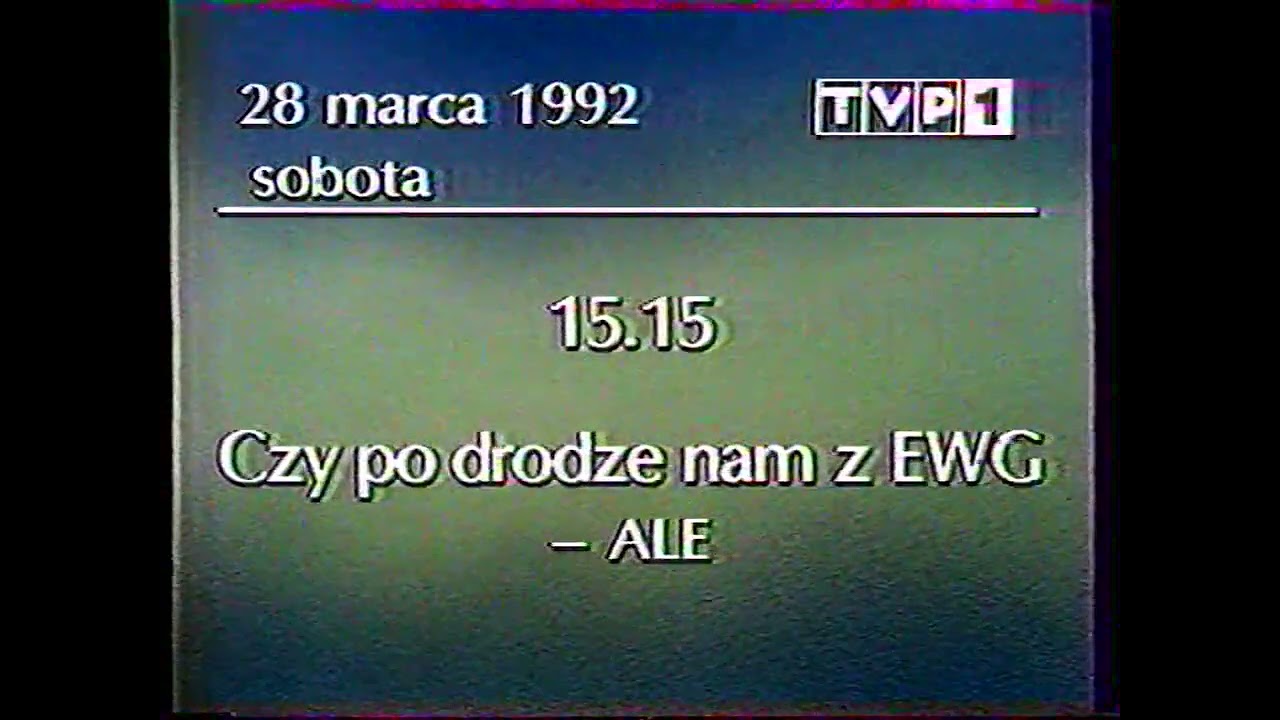 TVP 1 - Zakończenie programu | 27/28.03.1992