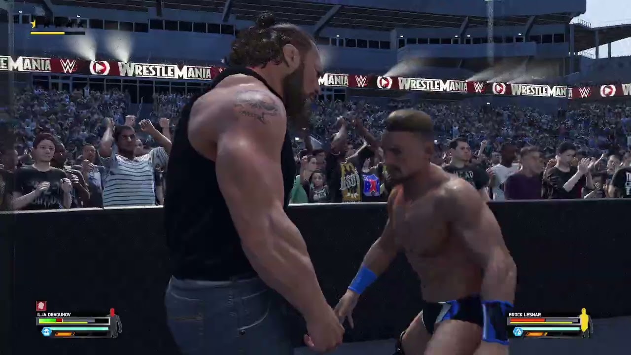 wwe 2k25 ilja dragonuv vs brock lesnar