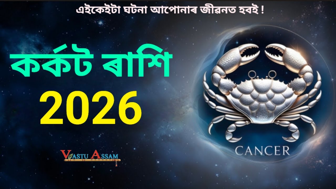 কৰ্কট ৰাশি 2026 ।। Karkat Rashi 2026 ।। Cancer 2026 ।। এইকেইটা ঘটনা আপোনাৰ জীৱনত হবই ! Vastu Assam।।