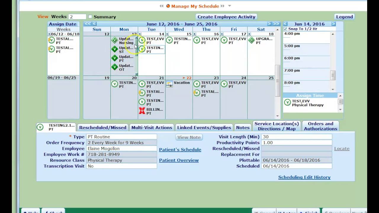 Manage My Schedule