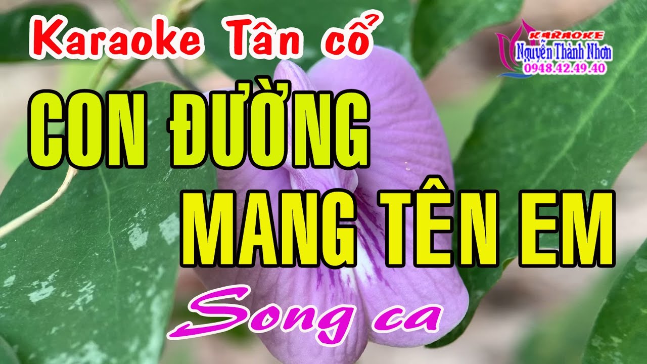 Karaoke tân cổ CON ĐƯỜNG MANG TÊN EM - SONG CA