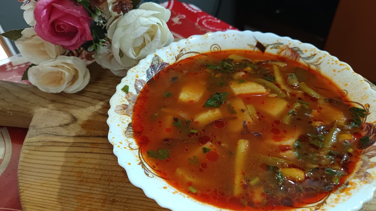 ciorba de legume acrita cu borș / o idee rapidă și delicioasa de post/ cu cartofi,dovlecei și păstăi