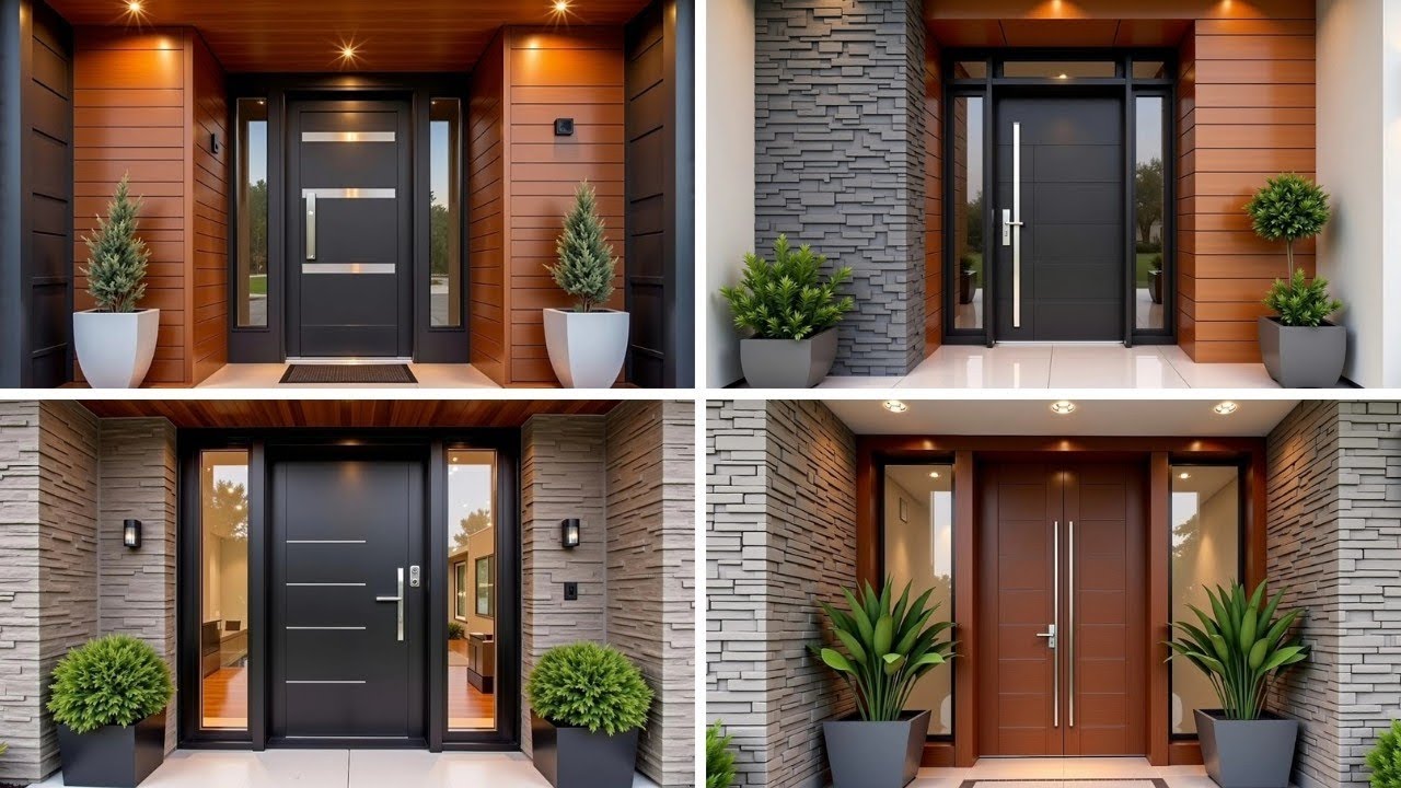 Id&eacute;es de portes d'entr&eacute;e en bois 2025 | Portes d'entr&eacute;e modernes | Portes d'entr&eacute;e