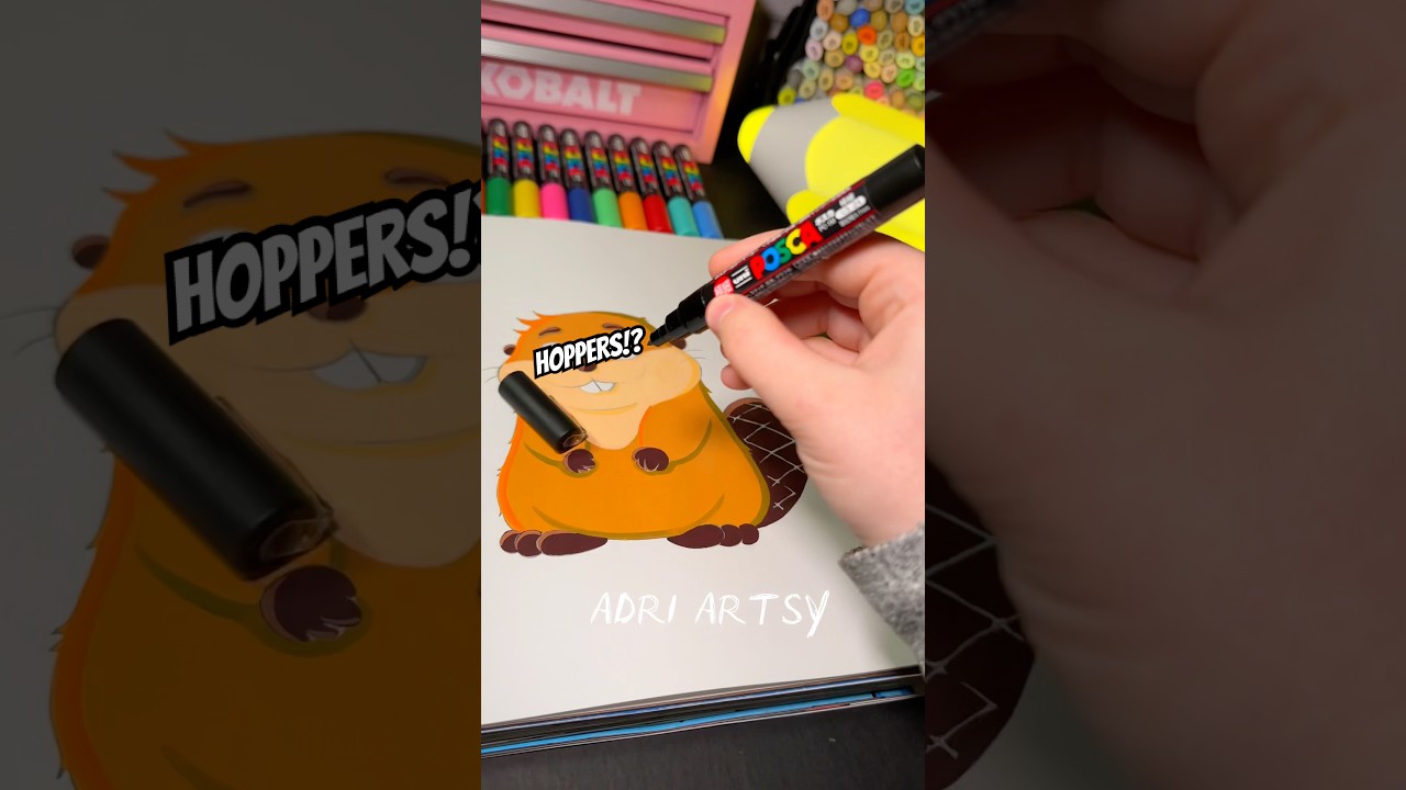 Drawing Mabel as a Beaver from HOPPERS!