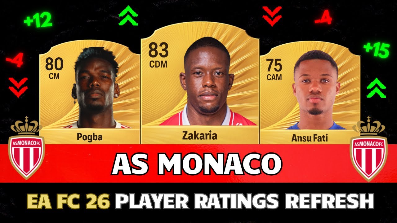 FIFA 26 | AS MONACO PLAYER RATINGS IN FC 26! 😱🔥 ft. Pogba , Fati , Fofana …
