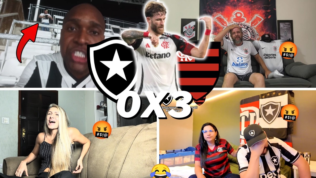 REAÇÕES DOS RIVAIS SECANDO O MENGÃO TRISTEZA TOTAL | BOTAFOGO 0 X 3 FLAMENGO | BRASILEIRÃO 2026