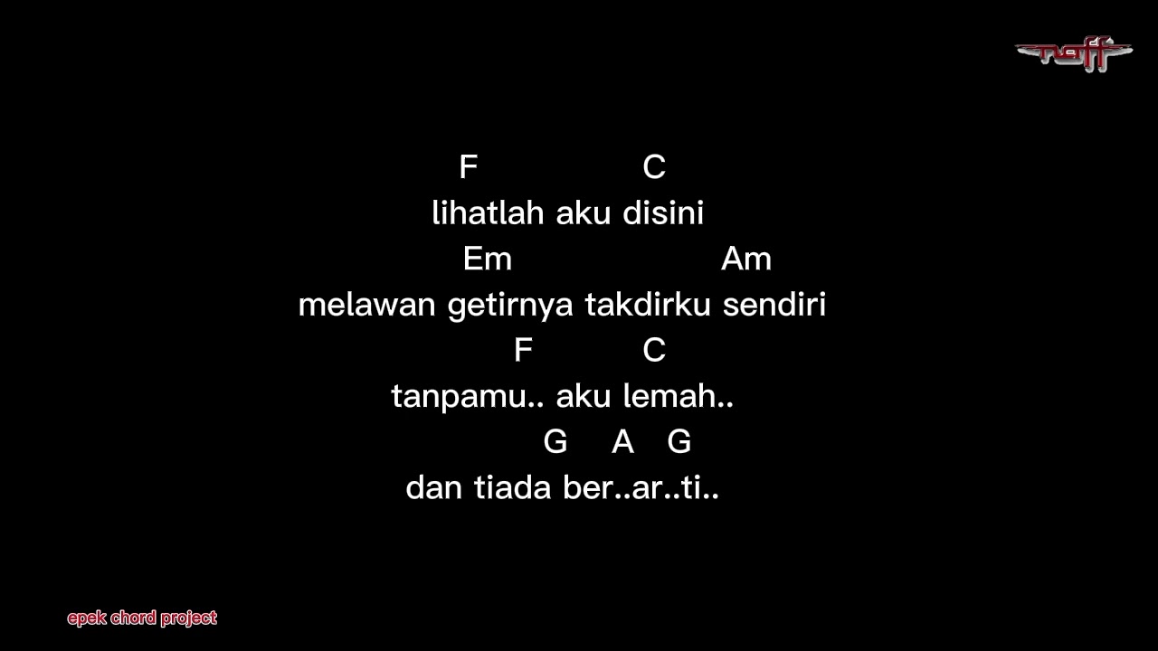 CHORD GUITAR NAFF - TERENDAP LARAKU ORIGINAL "F"