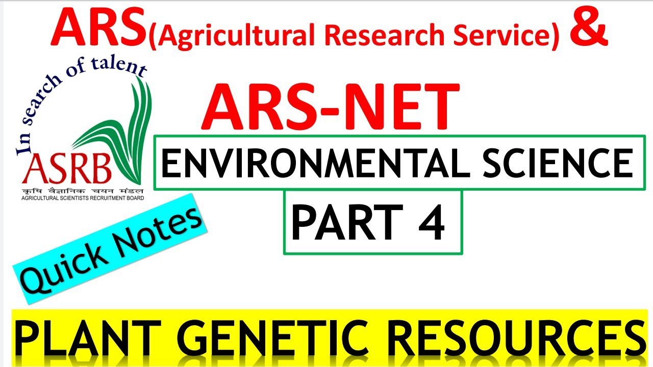 Plant Genetic Resources-ARS NET-EnvironmentalScience(PART4)
