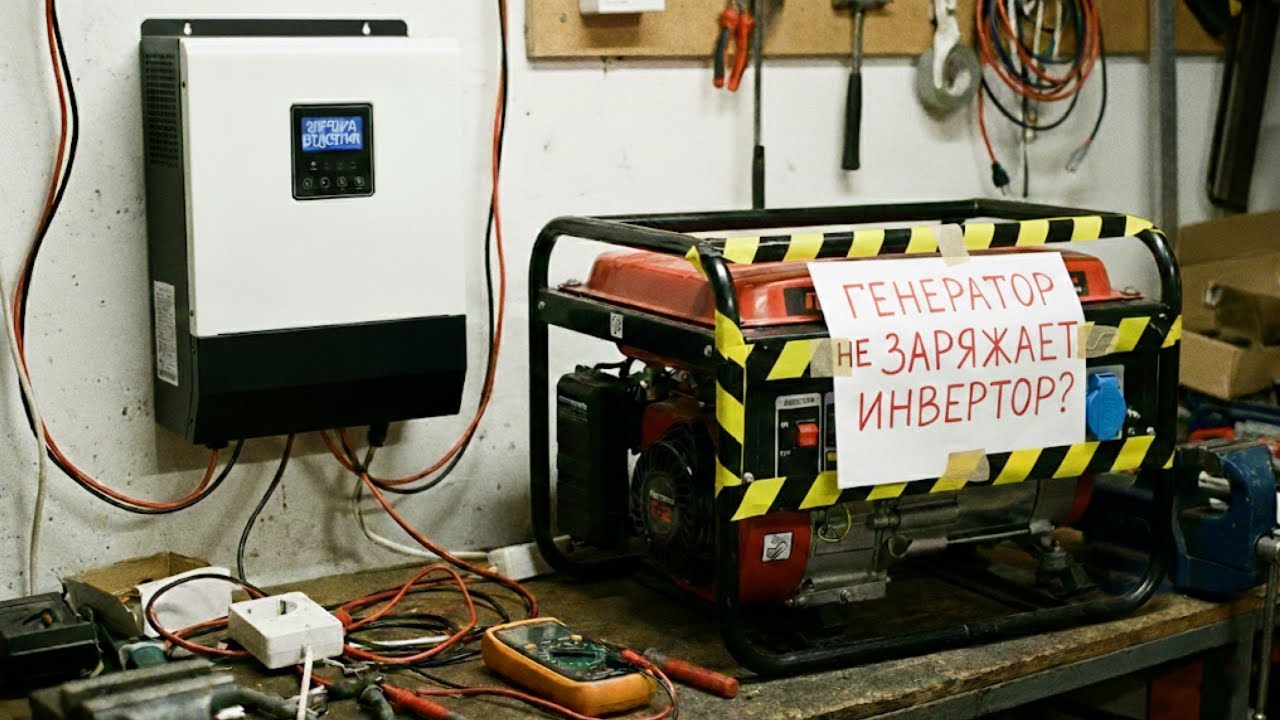 Генератор не заряжает станцию ​​или гибридный инвертор и не работает котел? Решение в данном видео.