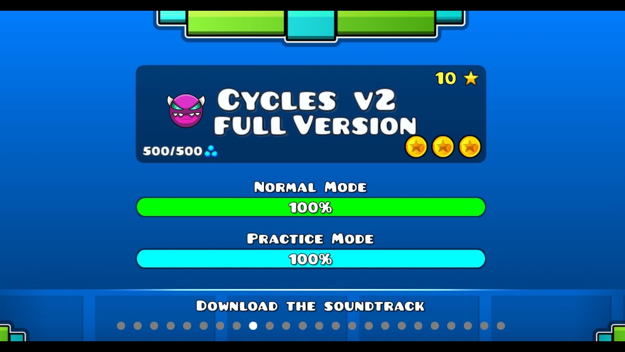 Cycles v2 Full Version By: Soroban Geometry Dash 2.2