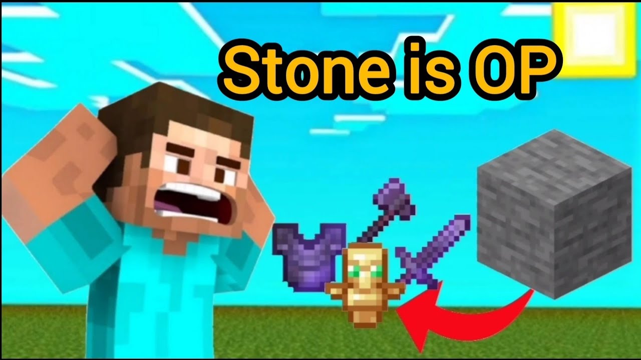 Minecraft But stone drops OP items @devilatozgaming16 #minecraft 