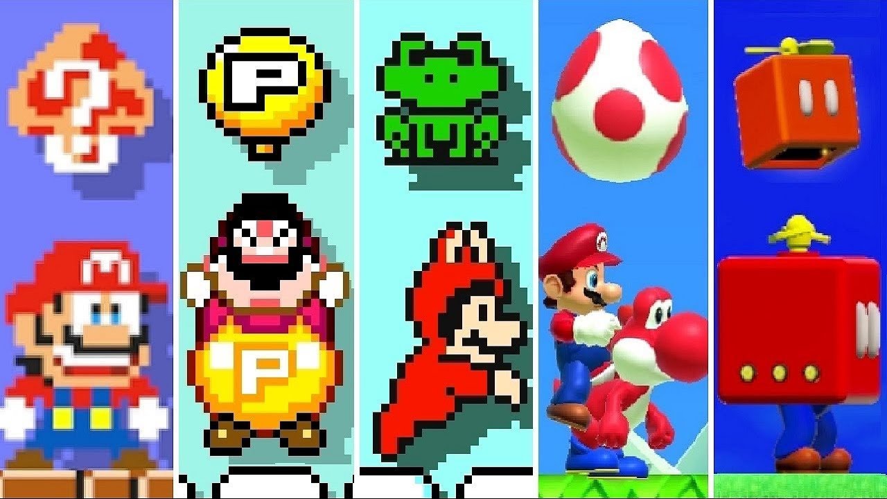 Super Mario Maker 1 & 2 - All Mario Power-Ups