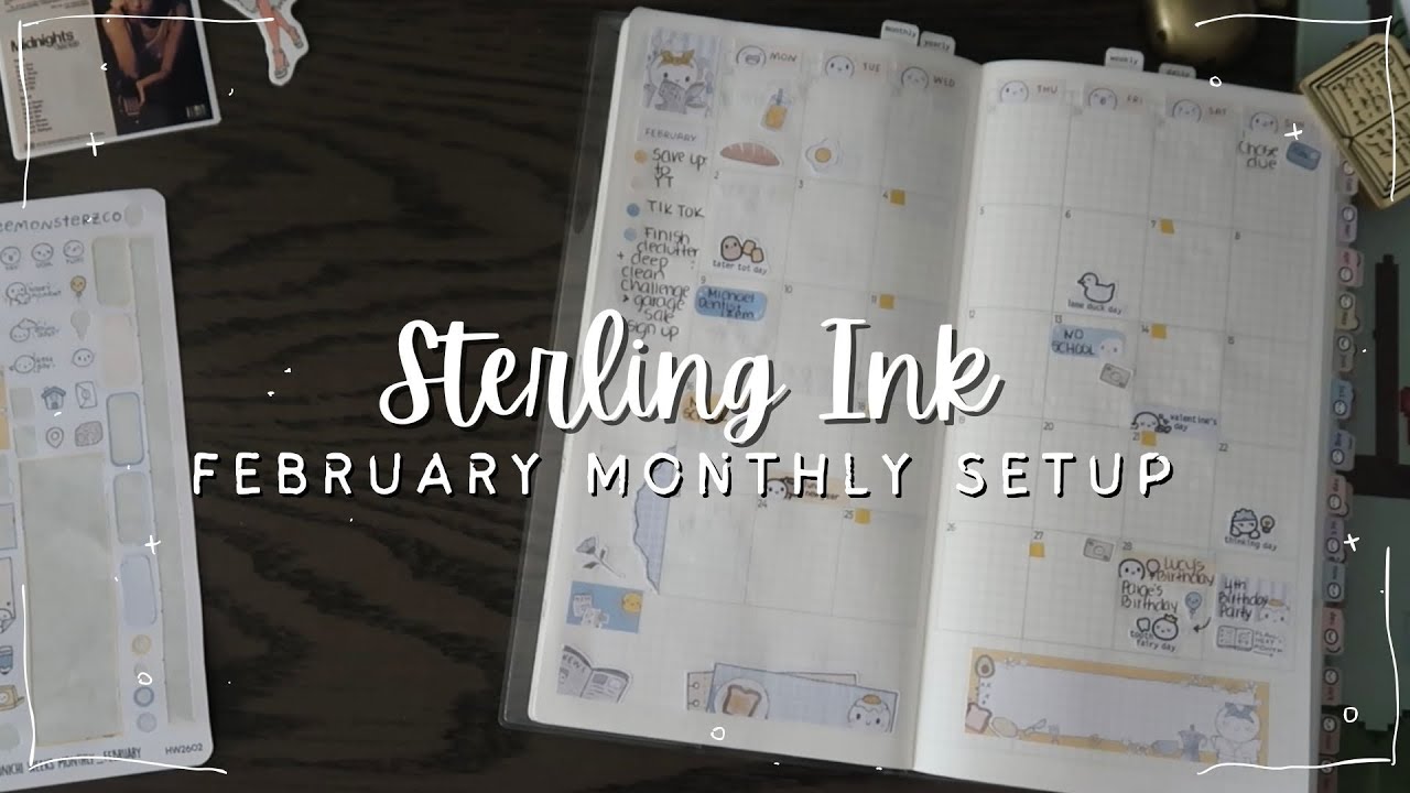 План на февраль 2026 года вместе со мной | Ежемесячная настройка от Sterling Ink