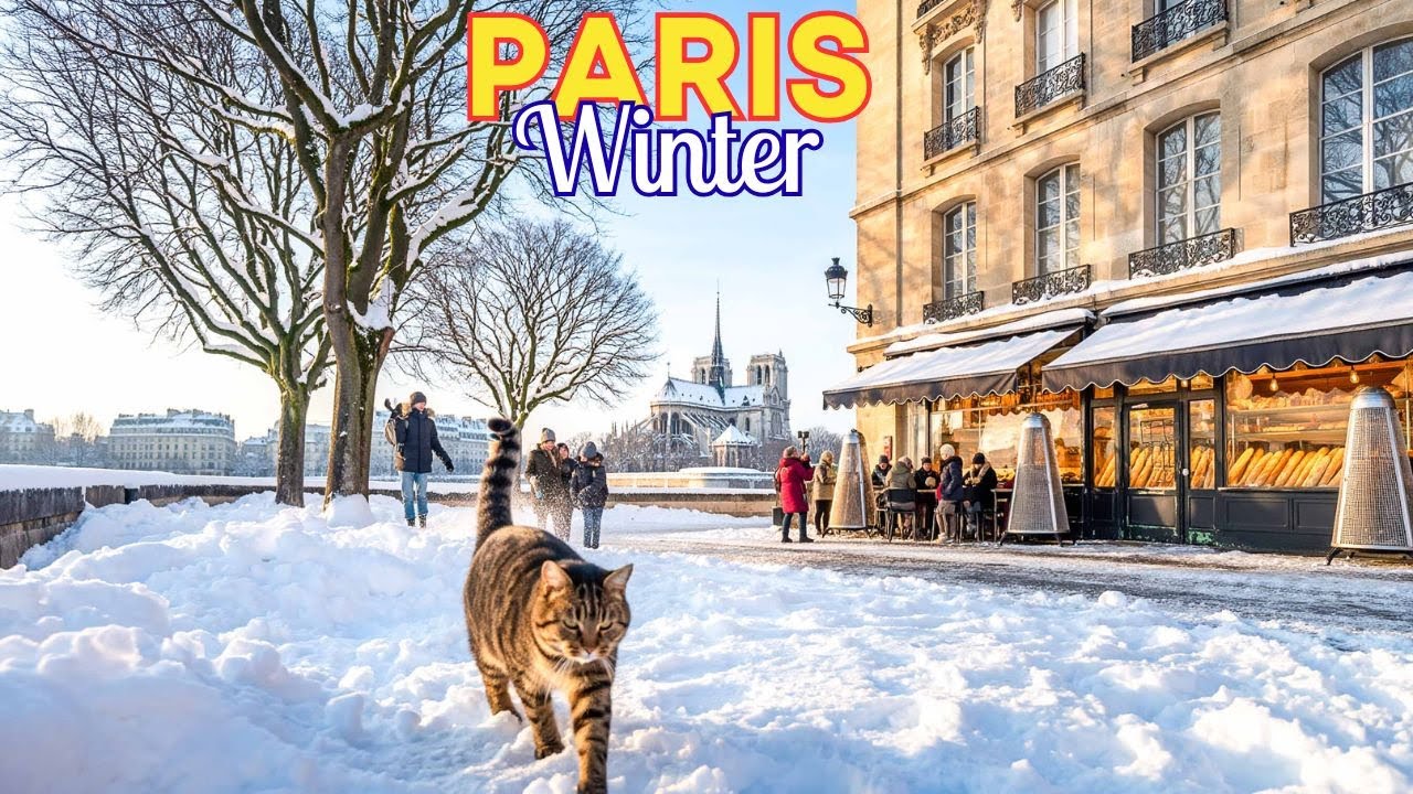Snow in January 2026 – Paris Snow Winter Walk ❄️| 4K Paris Walk