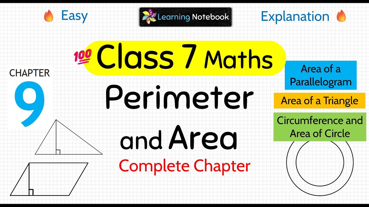 Class 7 Maths Perimeter and Area | Class 7 maths chapter 9 perimeter and area