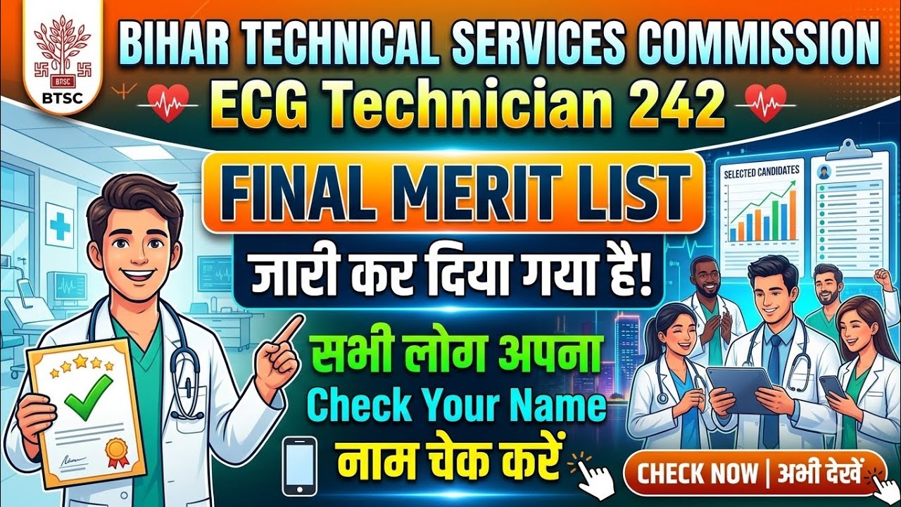 🚨 BTSC ECG Technician Final Merit List जारी | फाइनली इंतज़ार खत्म #btsc #ecg #ottechnician #xray 