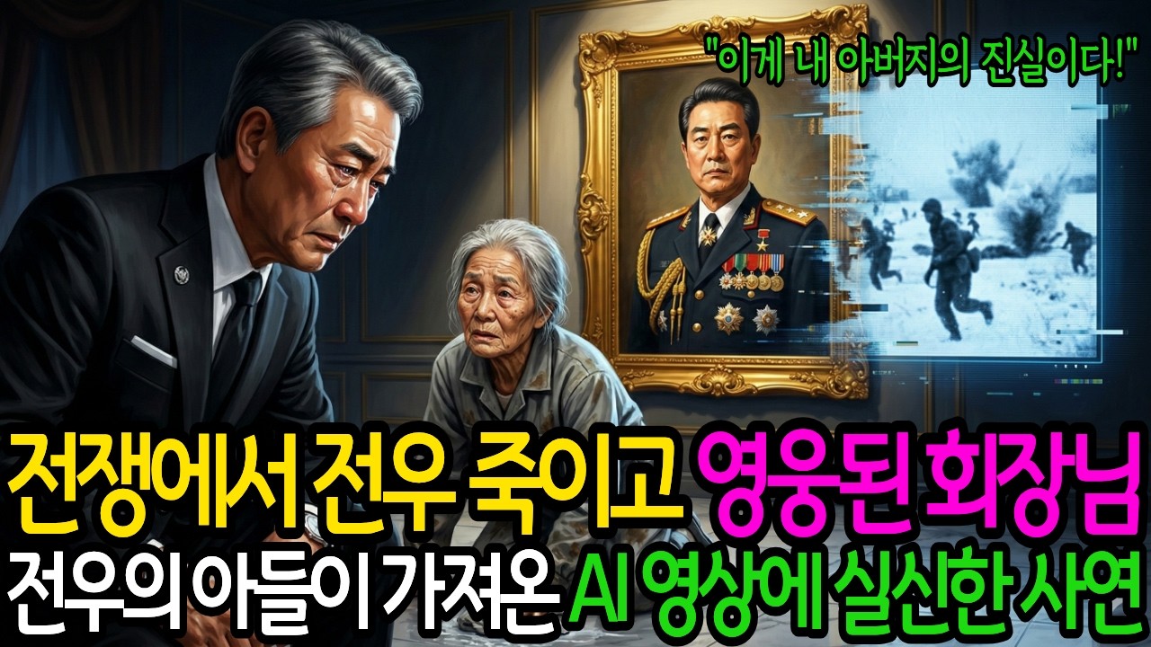 전쟁에서 전우 죽이고 영웅된 회장님, 전우의 아들이 가져온 AI 영상에 실신한 사연 #시니어사연 #오디오북 #힐링영상 #인생이야기 #감동실화