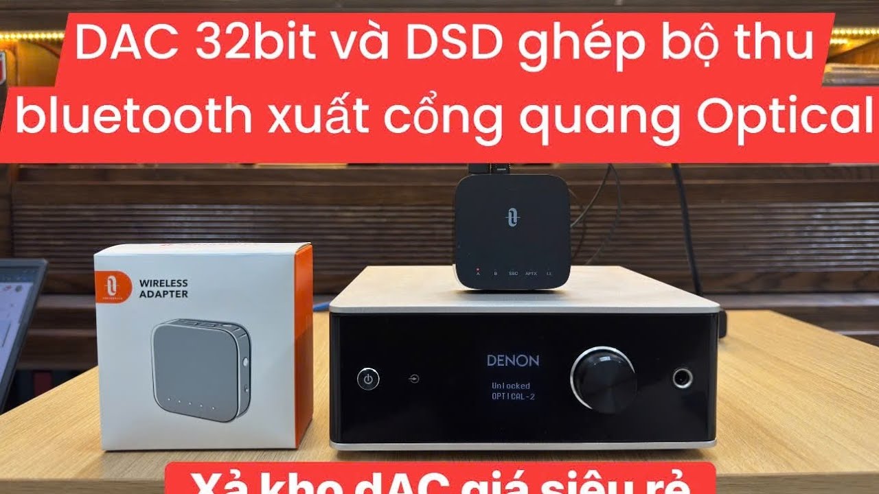 Xả Kho bộ thu Bluetooth japan và DAC Giải mã Denon DA310usb giá siêu rẻ #denon #dac #music 