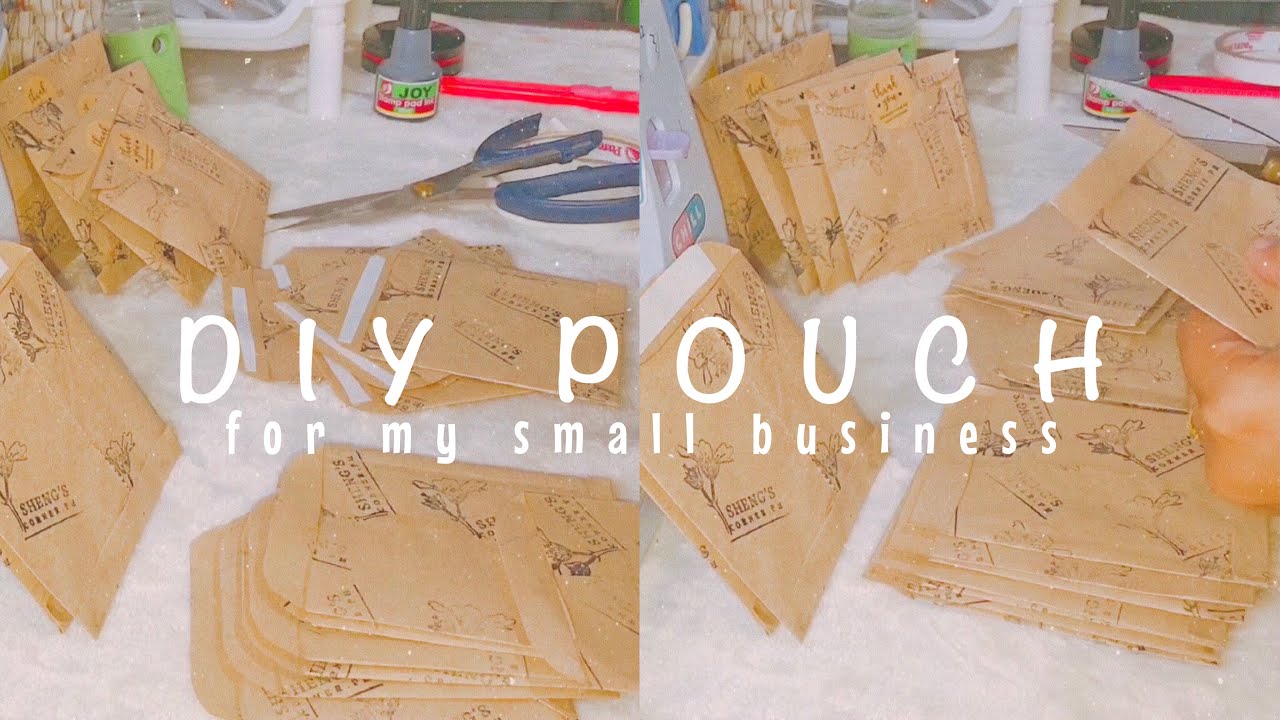 STUDIOVLOG EP. 10 :: DIY pouch for my small business + packing orders ☀️sheng (philippines)