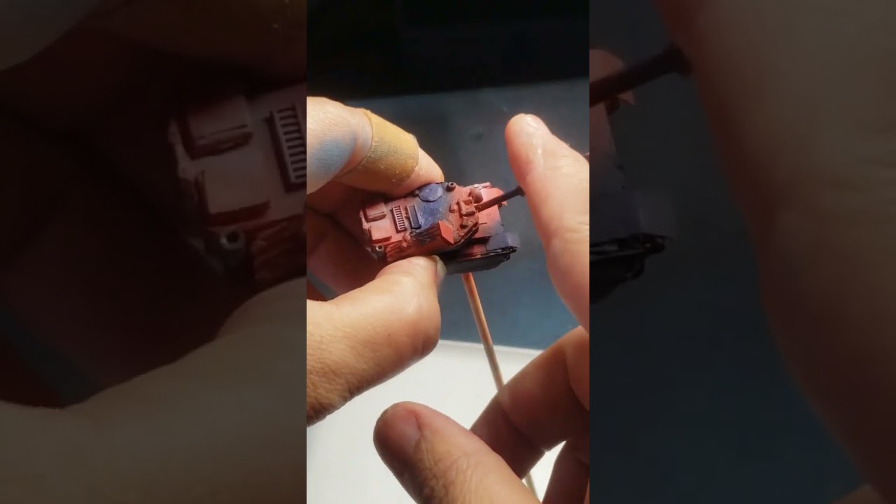 mini 10mm scratchbuilt mesh tank #scratchbuilding #miniaturewargaming