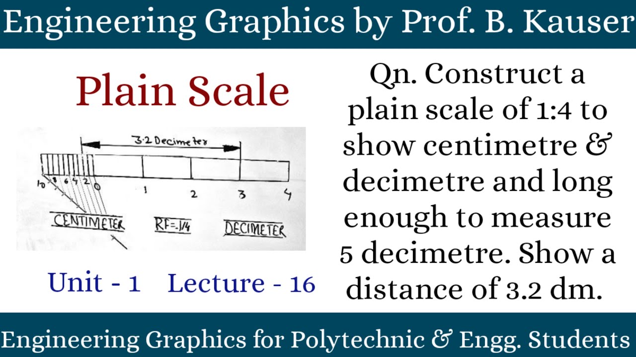 How to Draw Plain Scale | Ques. - 01 | Engineering Graphics