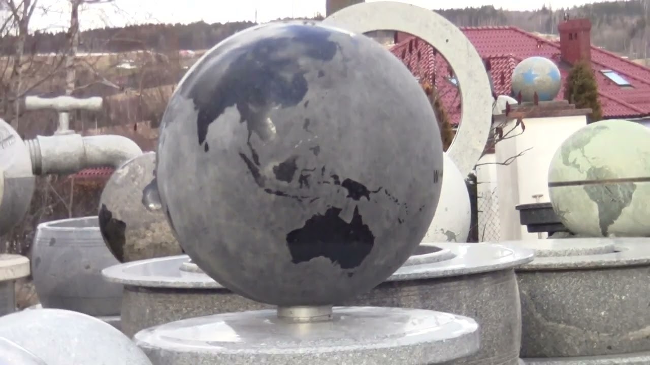 Granitowy globus 3,5 ton, z napędem elektrycznym. HP Stone - Henryk Papis