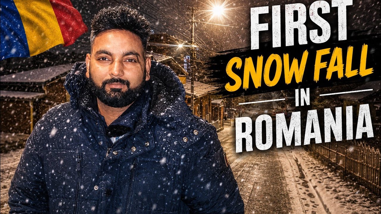 Romania first snow fall 2026 new short vlog punjabi in romania #vlogs sidhu moose wala legend