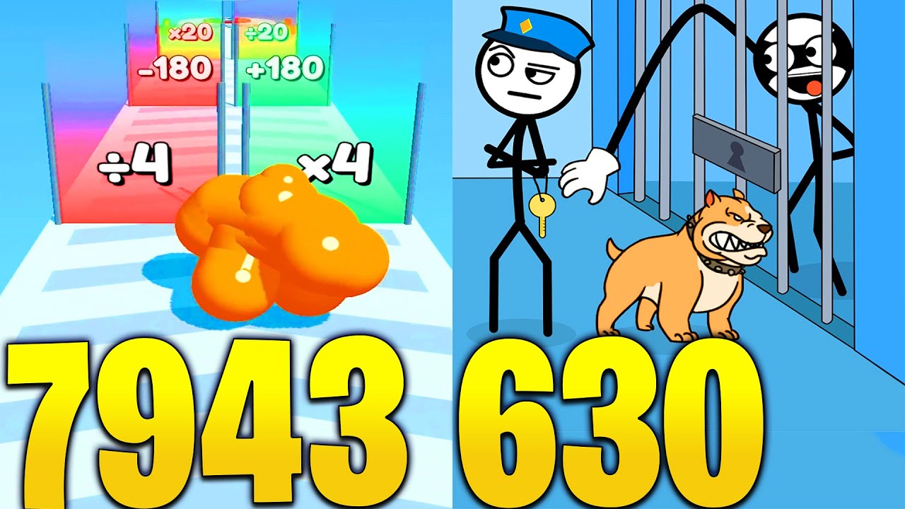 Tall man run VS Thief Puzzle - All Levels SpeedRun Gameplay