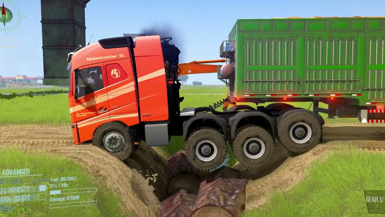 Mudrunner Gameplay | Truck Stuck in Deep Mud - Will It Escape?