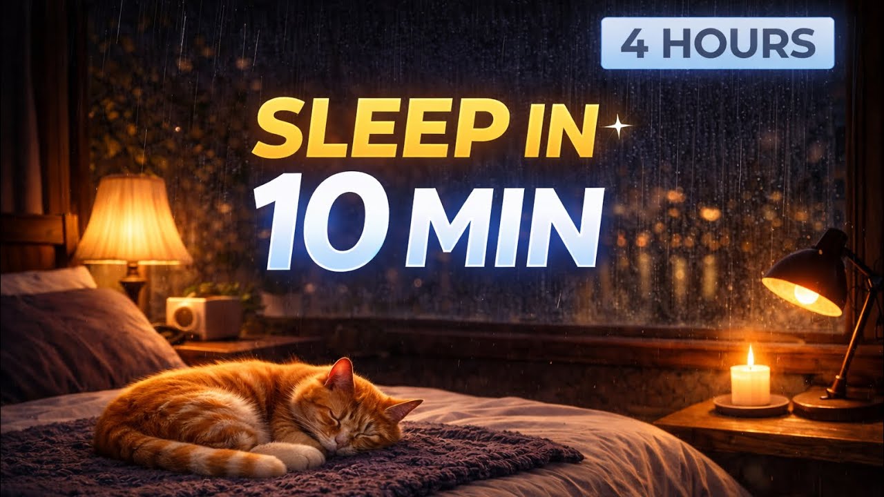 Fall Asleep in 10 Minutes 🌙 4 Hours of Rainy Night Lofi