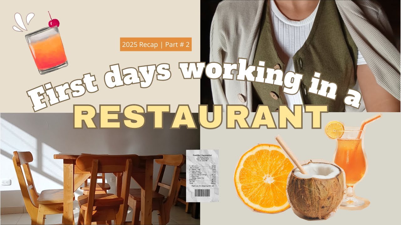 [Vlog 002] First days working in a restaurant | 2025 Recap | Part #2