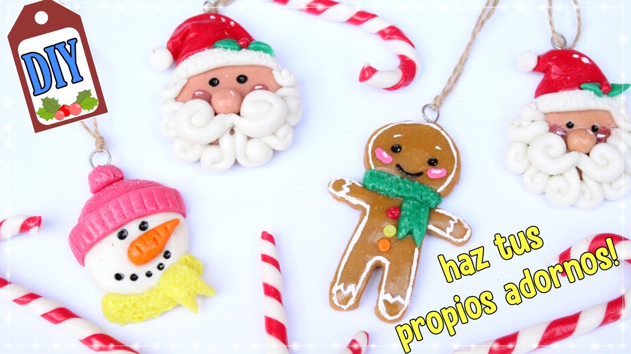 Haz adornos para tu arbol de NAVIDAD 🌟 como hacer figuras de PORCELANA FRIA 🎄