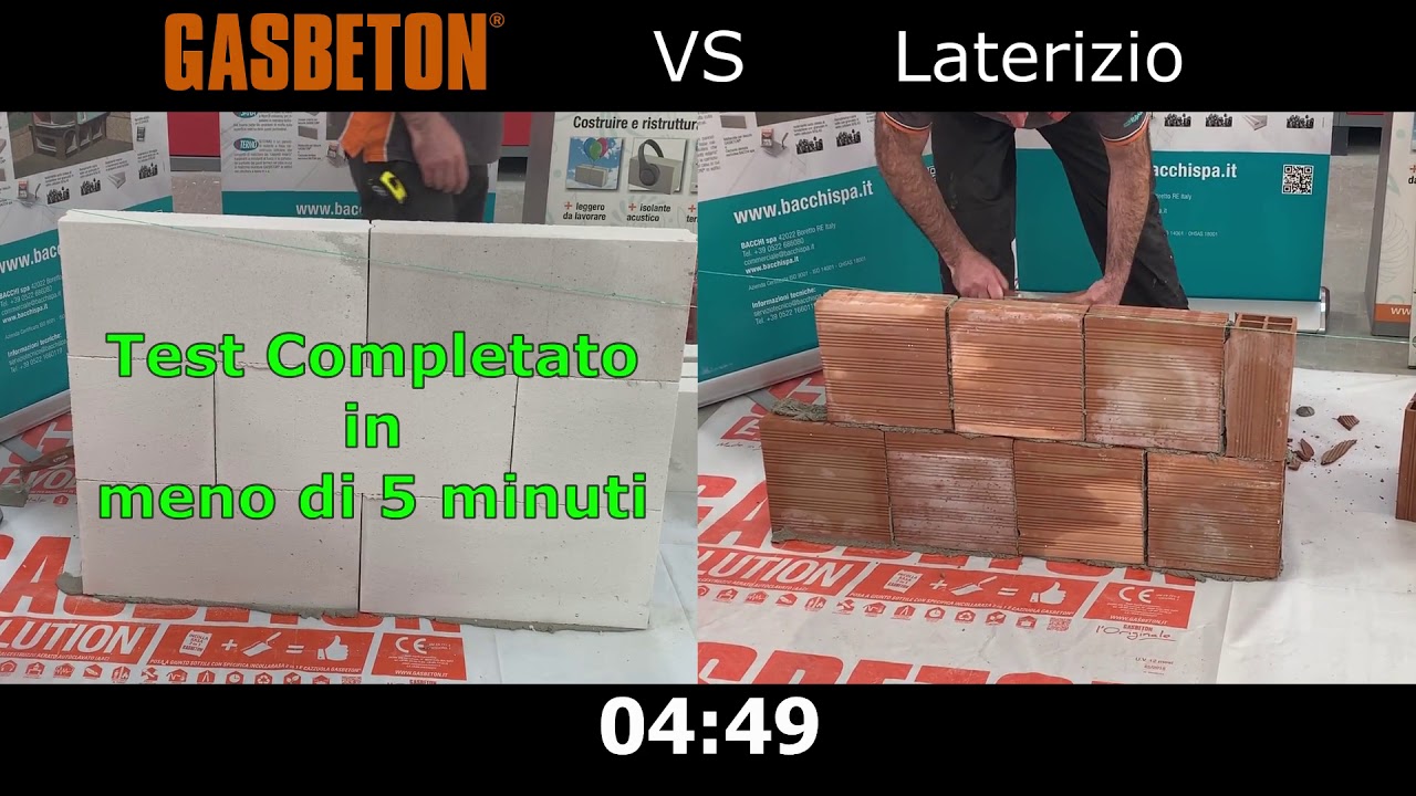 Confronto tra GASBETON e Laterizio nella realizzazione di muri divisori